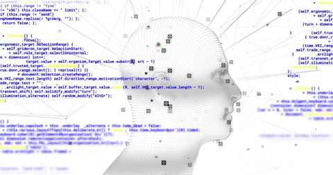 Digital Human with Data Flow Depicting Technology Concept - Download Free Stock Images Pikwizard.com