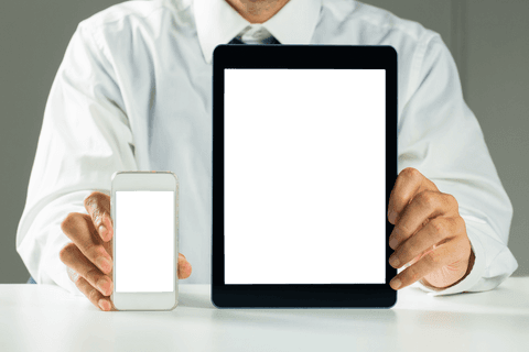 caucasian man displaying electronic devices on transparent background - Download Free Stock Videos Pikwizard.com