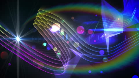 Glowing Diamonds in Spiraling Light Tunnel Animation