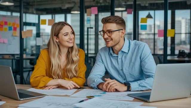 Dynamic Business Professionals Discussing Innovative Strategies