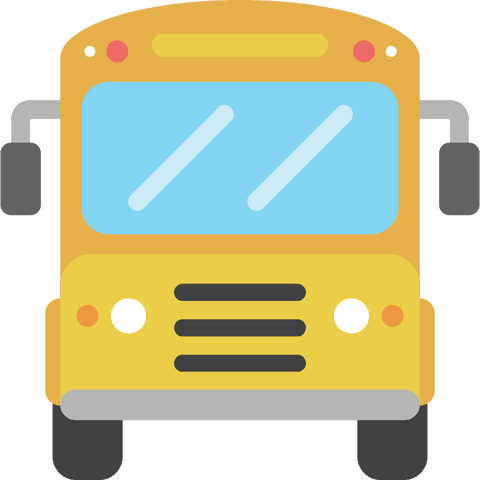 transparent vector illustration of yellow school bus front view - Download Free Stock Videos Pikwizard.com