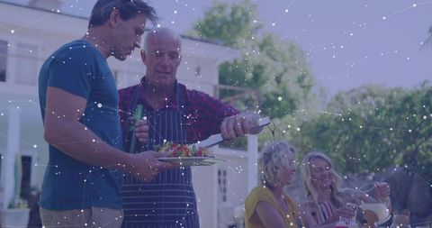 Multigenerational Gathering with Backyard Barbecue Festivities