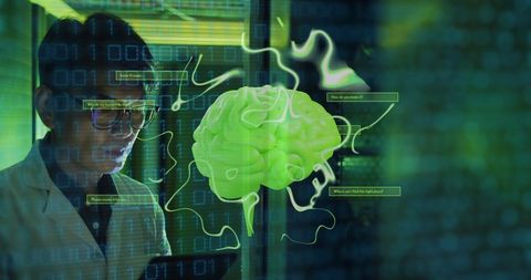 Engineer Analyzing Data with Artificial Intelligence Visualization - Download Free Stock Images Pikwizard.com