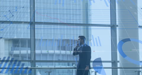 Business Professional Analyzing Financial Trends in Office