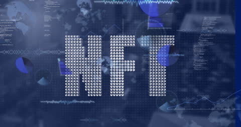 Futuristic NFT Digital Technology Concept Background