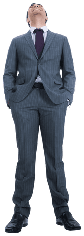Confident Asian Businessman Looking Up in Suit on Transparent Background - Download Free Stock Videos Pikwizard.com