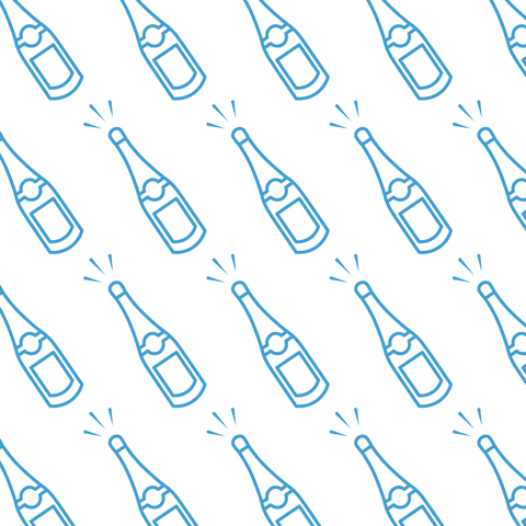 Pattern of Blue Champagne Bottles on Transparent Background - Download Free Stock Videos Pikwizard.com