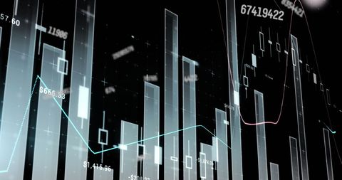 Digital Financial Data Analysis with Stock Market Graphs - Download Free Stock Images Pikwizard.com