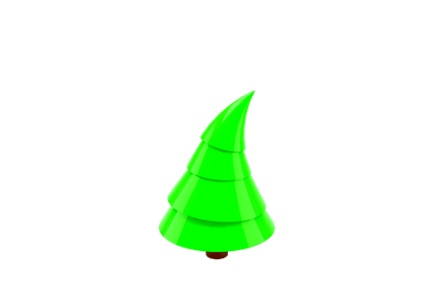 Glossy Green Christmas Tree Illustration on Transparent Background - Download Free Stock Videos Pikwizard.com