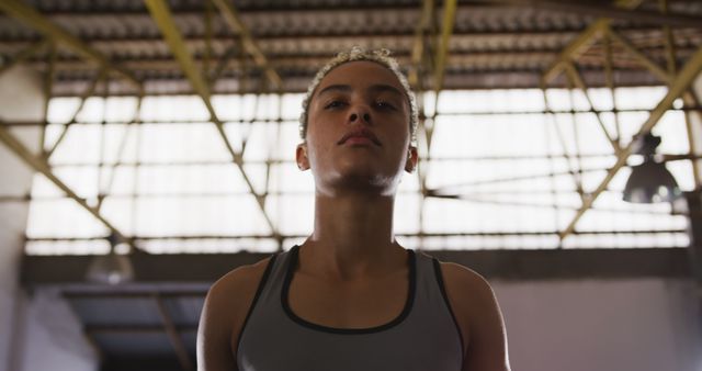 Determined Young Woman Focusing Before Gym Workout - Download Free Stock Images Pikwizard.com