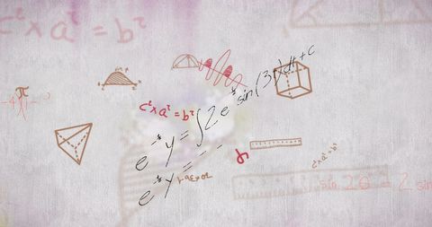 Floating Mathematical Equations on White Background for Education - Download Free Stock Images Pikwizard.com