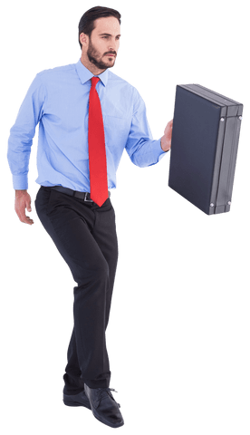 businessman walking with briefcase on transparent background - Download Free Stock Videos Pikwizard.com
