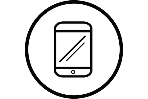 transparent smartphone icon in white circle vector - Download Free Stock Videos Pikwizard.com