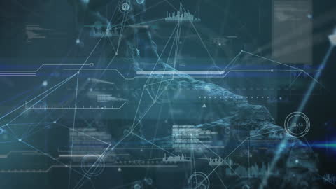 Futuristic DNA Research Interface with Digital Data