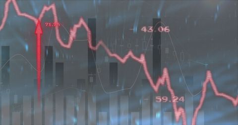 Futuristic Stock Market Graph With Digital Overlay - Download Free Stock Images Pikwizard.com