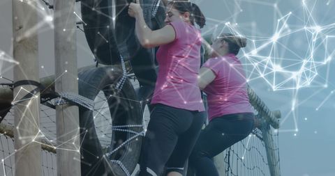 women empowered in obstacle course challenge - Download Free Stock Images Pikwizard.com