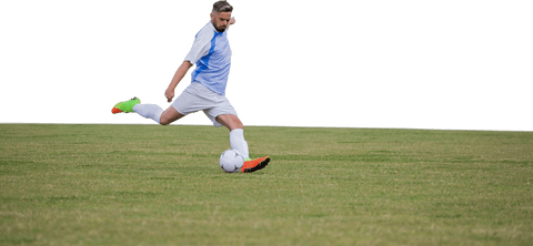 Experienced Male Soccer Player Kicking Ball Transparent Background - Download Free Stock Videos Pikwizard.com