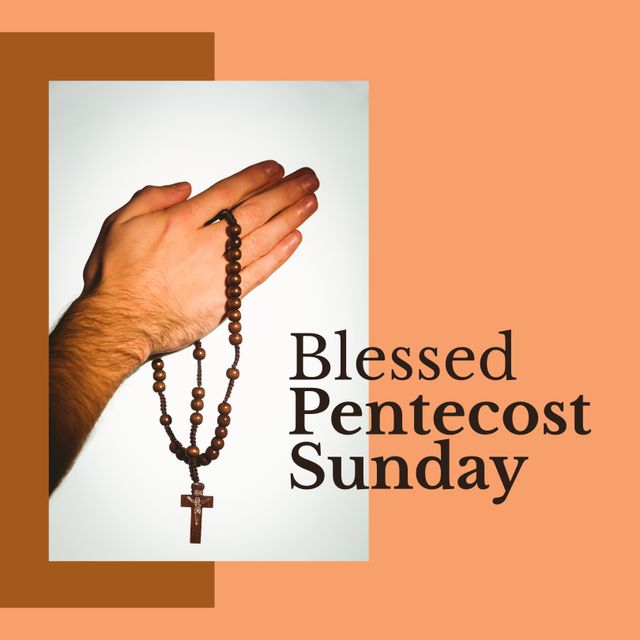 Celebrating Pentecost Sunday with Rosary Prayers - Download Free Stock Templates Pikwizard.com