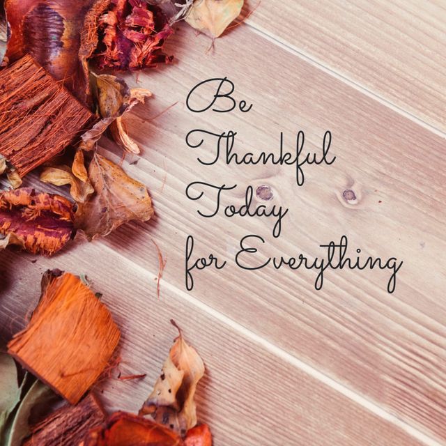 Inspirational Message with Autumn Leaves on Wooden Background - Download Free Stock Templates Pikwizard.com