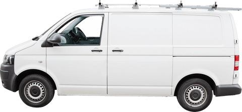 White Delivery Van on Transparent Background