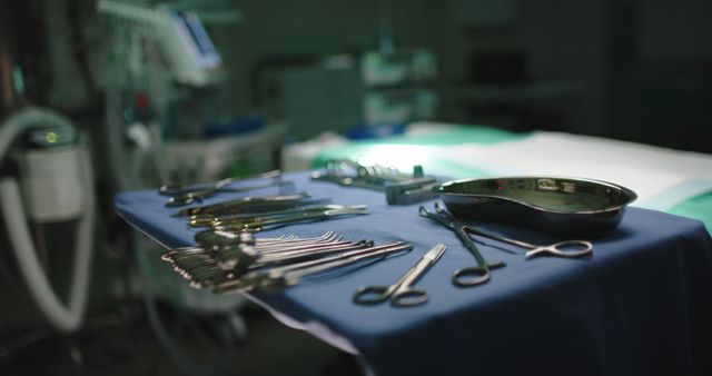 Surgical Instruments Arranged on Sterile Table in Operating Room - Download Free Stock Images Pikwizard.com