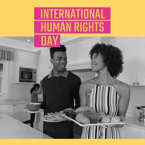 happy couple celebrating international human rights day indoor - Download Free Stock Templates Pikwizard.com