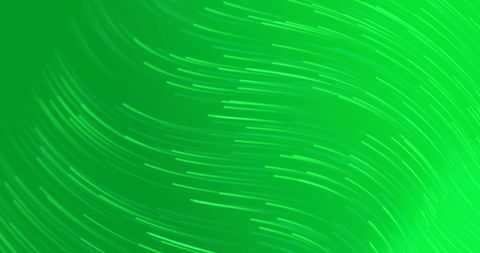 Abstract Glowing Light Trails on Vibrant Green Background