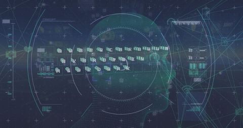 Futuristic Digital Interface with Cityscape and Data Networks - Download Free Stock Images Pikwizard.com