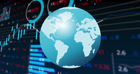 Global Finance and Data Visualization Illustration