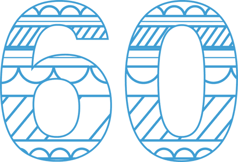Intricate Blue Number 60 with Patterns on Transparent Background - Download Free Stock Videos Pikwizard.com
