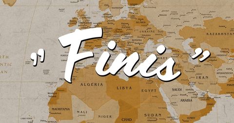 Vintage Style Map with Bold Finis Text Overlay - Download Free Stock Images Pikwizard.com