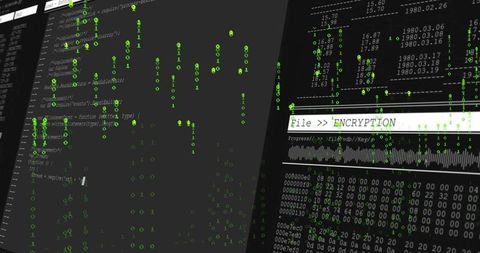 Complex Encryption Process on Dual Monitors with Digital Overlay