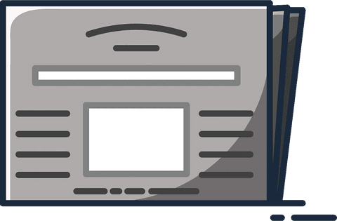 abstract newspaper icon transparent background illustration - Download Free Stock Videos Pikwizard.com