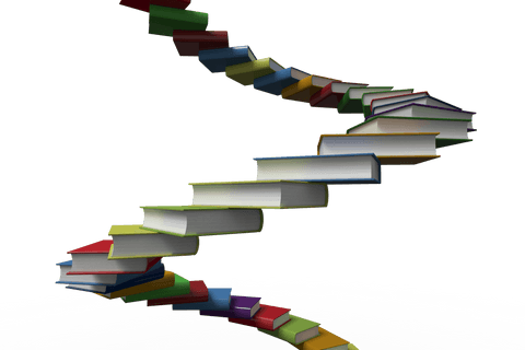 colorful spiral stack of books on transparent background - Download Free Stock Videos Pikwizard.com