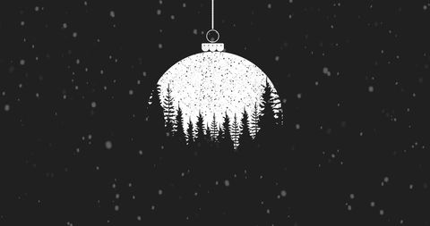 Festive Christmas Bauble with Snow Falling