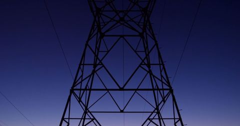 Dusk Silhouette of Electricity Tower Capturing Energy Transition - Download Free Stock Images Pikwizard.com