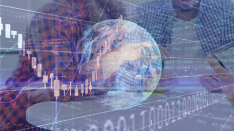 Global Finance and Technology Interface with Earth and Data Charts