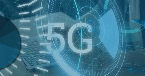 5g technology concept with digital interface and laptop - Download Free Stock Images Pikwizard.com