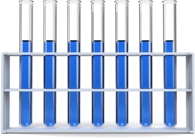 Transparent Test Tubes with Blue Chemical Solutions in Rack - Download Free Stock Videos Pikwizard.com