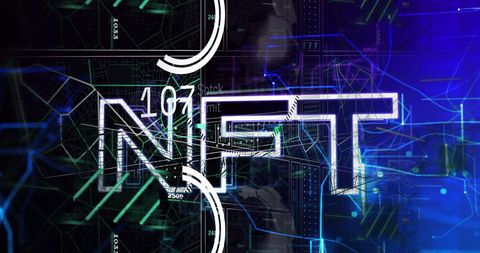 futuristic nft digital art with abstract technology design - Download Free Stock Images Pikwizard.com