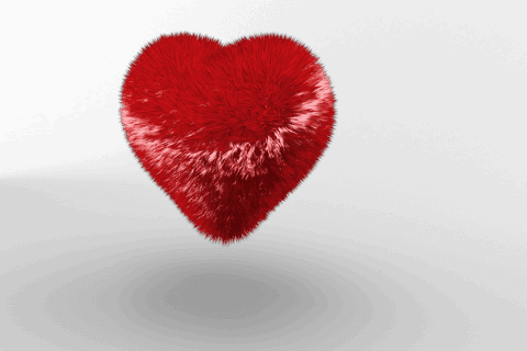 fluffy red heart with fur texture on transparent background - Download Free Stock Videos Pikwizard.com