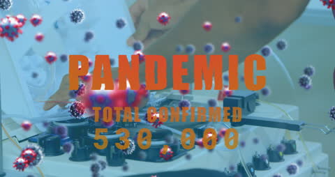 Pandemic Alert Graphics with Doctor in Laboratory