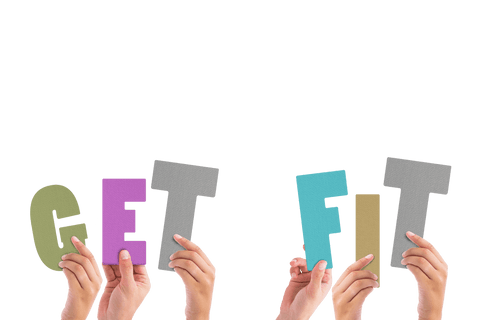 hands holding 'get fit' letters with transparent background - Download Free Stock Videos Pikwizard.com