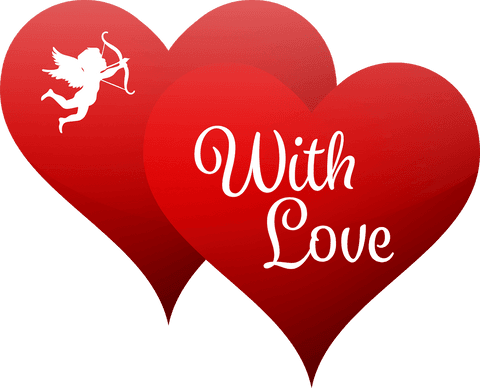 transparent red heart with cupid and love message for valentine's - Download Free Stock Videos Pikwizard.com