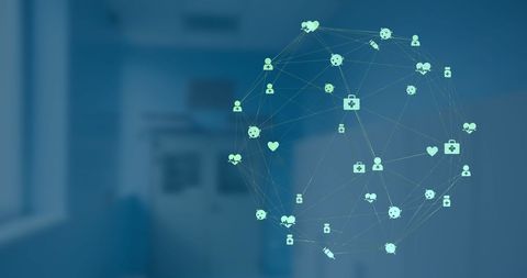 digital medical network interface with healthcare icons - Download Free Stock Images Pikwizard.com