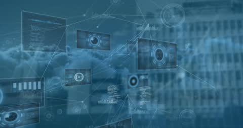 Abstract Data and Cloud Technology Overlay Concept