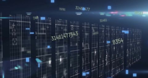 Digital Data Processing in Technology Servers - Download Free Stock Images Pikwizard.com