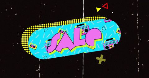Vibrant Retro Sale Banner with Abstract Elements - Download Free Stock Images Pikwizard.com