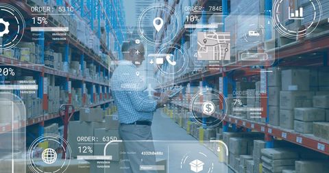 data analytics in modern warehouse for efficient logistics - Download Free Stock Images Pikwizard.com