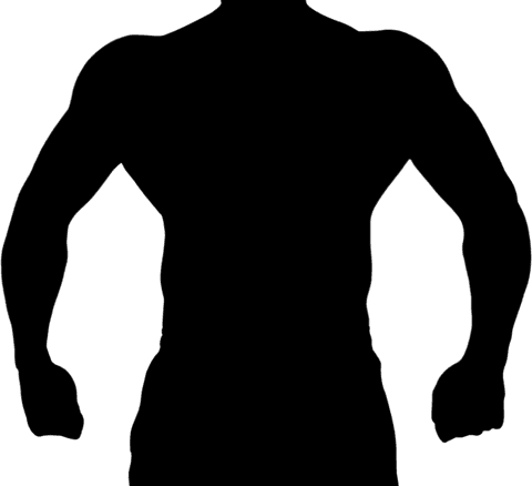 Silhouette of man engaging in active lifestyle transparent background